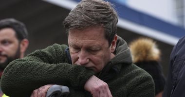 Hallmark star chokes back tears after wife killed and young child injured in horrifying attack