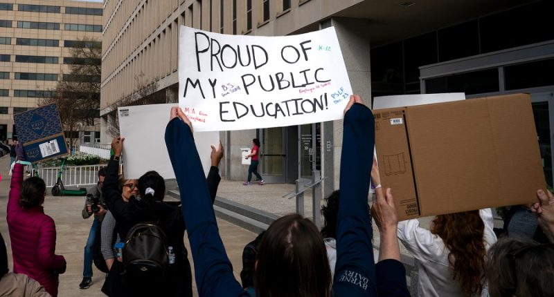 Judge blocks Trump layoffs, order to close Education Department