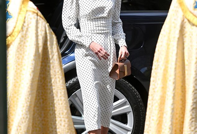 Princess Catherine of Wales donned a pair of earrings that once belonged Diana, Princess of Wales at today’s VE Day service