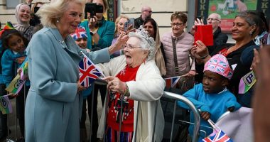 Queen Camilla was greeted by an excited supporter in Bradford as King Charles was wowed by magician Steven Frayne's impressive tricks