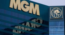 FILE - The exterior of the MGM Grand hotel-casino is pictured on Sept. 20, 2023, in Las Vegas. The Las Vegas hotel workers union reached a deal with MGM Resorts International, the largest employer on the Las Vegas Strip, on the heels of its breakthrough agreement with Caesars Entertainment. The Culinary Workers Union announced the tentative 5-year agreement Thursday, Nov. 9 (AP Photo/Ty ONeil, File)