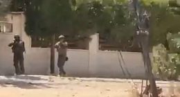 Moment diplomats and journalists run for cover as Israeli troops open fire during tour of West Bank