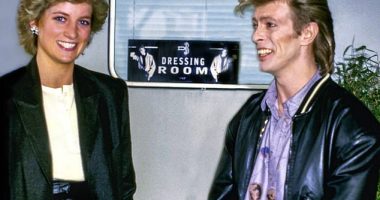Denis O'Regan captured a smiling Diana and an equally ecstatic David Bowie during the pop star's 1987 Wembley concert. The image was buried for nearly 40 years for a remarkable reason