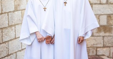 Prince Jacques and Princess Gabriella of Monaco, pictured, have made their first Holy Communion