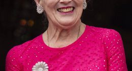 Queen Margrethe of Denmark (seen in May, 2024) remains in hospital but is in 'good spirits', the palace has revealed