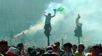 STRETCHED TO BREAKING POINT: Scotland's top cop says deploying hundreds of officers to police title parties is causing a major concern ... and she urges clubs to organise official events in future