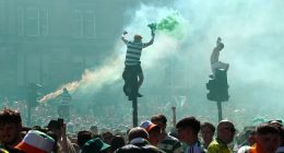 STRETCHED TO BREAKING POINT: Scotland's top cop says deploying hundreds of officers to police title parties is causing a major concern ... and she urges clubs to organise official events in future