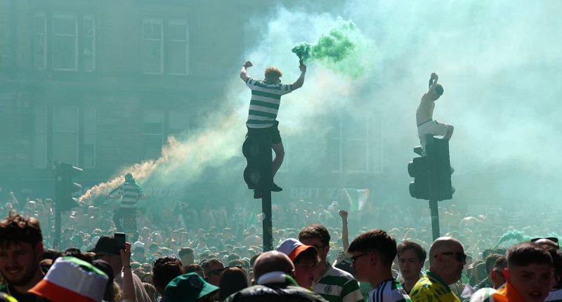 STRETCHED TO BREAKING POINT: Scotland's top cop says deploying hundreds of officers to police title parties is causing a major concern ... and she urges clubs to organise official events in future