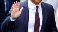 Prince Harry arrives at the Royal Courts of Justice to attend the second day of his hearing on April 9, 2025