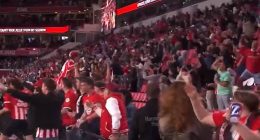 The incredible moment rival fans discover Jordan Henderson's Ajax have CHOKED in the Dutch title race to 99th-minute equaliser
