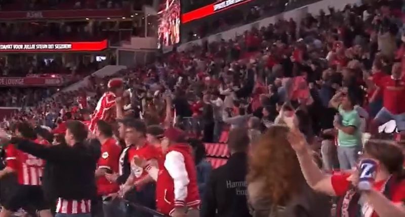 The incredible moment rival fans discover Jordan Henderson's Ajax have CHOKED in the Dutch title race to 99th-minute equaliser