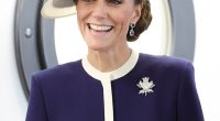 The Princess of Wales (pictured) was all smiles as she attended the official naming of a new Royal Navy warship in Glasgow