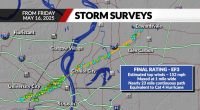 This is where the tornado hit St. Louis and did the most damage