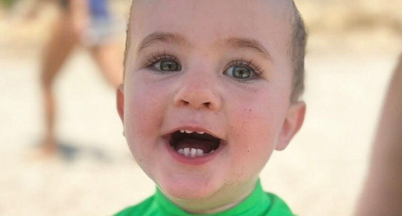 Tot diagnosed with cancer after parents spotted strange 'white glow' in one eye