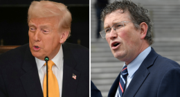 Trump lashes out on Thomas Massie, calls him a 'grandstander'