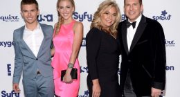FILE - "Chrisley Knows Best" cast members from left, Chase Chrisley, Savannah Crisley, Julie Crisley and Todd Chrisley attend the NBCUniversal Cable Entertainment 2014 Upfront at the Javits Center on Thursday, May 15, 2014, in New York. (Photo by Evan Agostini/Invision/AP, File)
