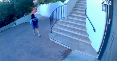 Video: Amazon driver caught purportedly relieving herself on front porch of home