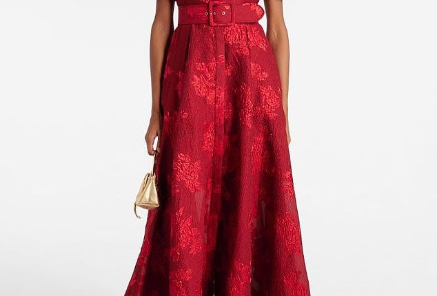We've found a £60 version of Princess Beatrice's very expensive red brocade dress - as she wows with King Charles and Camilla at London event