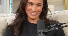 Meghan Markle, 43, on The Jamie Kern Lima show where her friend revealed a picture of a hamper signed by 'HRH The Duchess of Sussex'