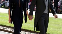 David and Victoria Beckham reportedly feel 'blindsided' by their eldest son Brooklyn's new friendship with their 'ex pals' Prince Harry and Meghan (pictured at Sussexes wedding in 2018)