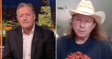 Piers Morgan interviewing the grieving father of Epstein sex-trafficking victim Virginia Giuffre.