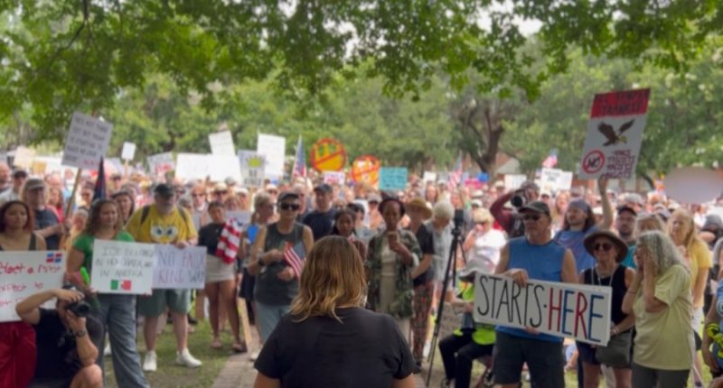 'We need to be counted': thousands show up for 'No Kings' protest in Savannah
