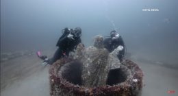 1,000-pound Jesus statue uprighted on ocean floor at popular dive site off Northeast Florida coast