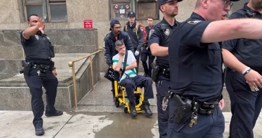 2 NYC court officers stabbed at site of iconic trials