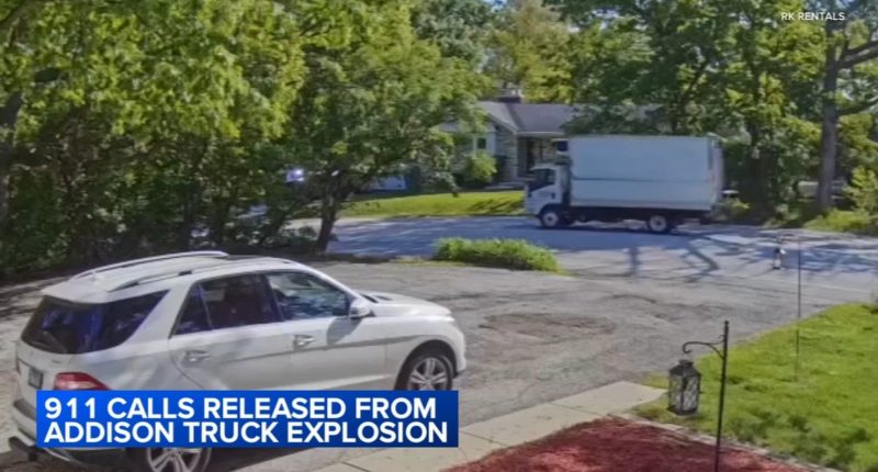 911 calls released after truck with propane tank explodes, damages multiple homes on Wood Dale Road near Lake Street in Addison