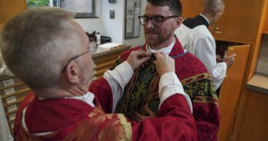 A US diocese defies trends and ordains its largest class of Catholic priests in decades