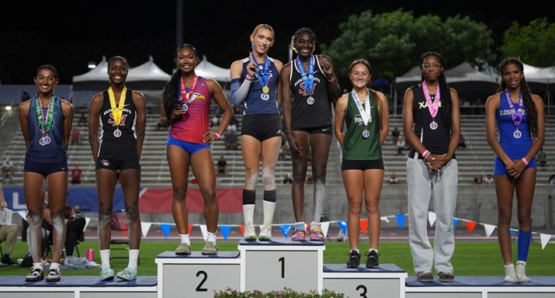 Triple jump medal ceremony podium.