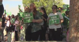 AFSCME protests at Champaign Co. Courthouse, warns of possible strike if new contract isn't complete soon