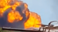 Large fire and explosion.