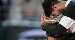 Alcaraz produces another major comeback to win French Open final in five-set thriller against Sinner
