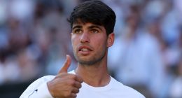 Alcaraz stops Wimbledon clash to give water to fan amid punishing heat
