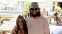 Andy Carroll and Lou Teasdale put on a loved-up display at Glastonbury