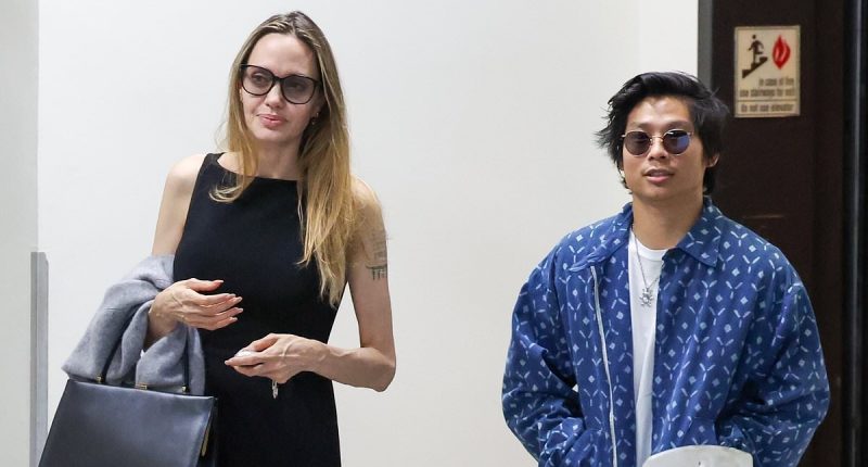Angelina Jolie's 'troubled' child seen unable to stand on wild night