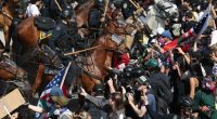 Anti-Trump demonstrators crowd streets, parks and plazas across the US. Organizers say millions came