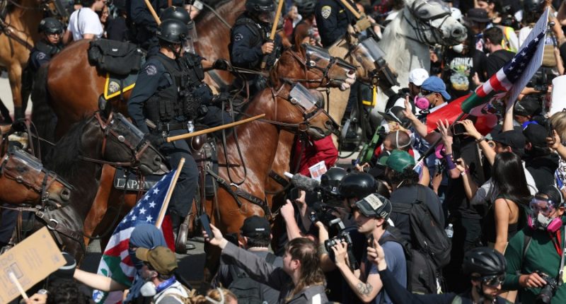 Anti-Trump demonstrators crowd streets, parks and plazas across the US. Organizers say millions came
