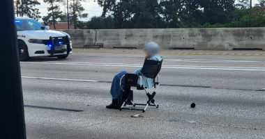 Armed Texas woman sat in lawn chair on busy highway during hours-long standoff with police