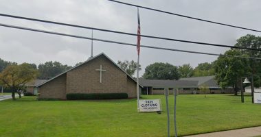 Armed gunman shot dead after opening fire at Sunday church service