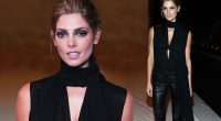 Ashley Greene dons edgy leather outfit for KaufmanFranco's NYFW show