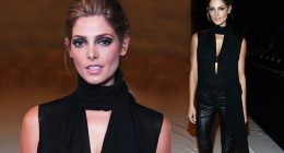 Ashley Greene dons edgy leather outfit for KaufmanFranco's NYFW show
