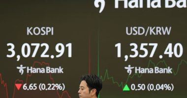 Asian shares are mostly higher after US stocks rise to the brink of a record