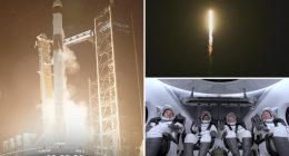 Astronauts from India, Poland, Hungary launched on first space station mission