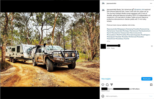 Aussie caravan giant taken to court over off-road claims