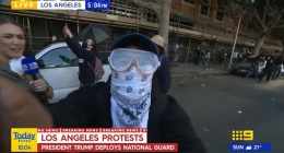 Aussie reporter caught in crossfire of violent protests