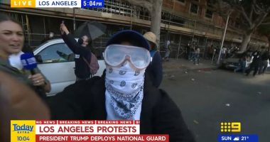 Aussie reporter caught in crossfire of violent protests