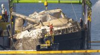 Bayesian emerges from the waves: Damage seen on £30m sunk superyacht