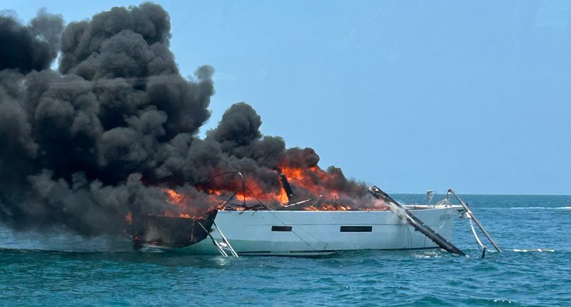 Boat catches fire near Cape Canaveral, passengers saved